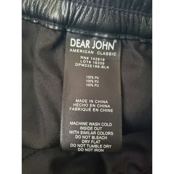 Dear John Womens Soft Faux Leather Jacey Jogger Pull on Pant Black Sz XS (V3 - Picture 4 of 5